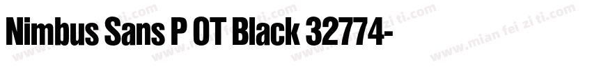 Nimbus Sans P OT Black 32774字体转换